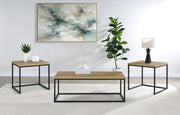 Straden 3-piece Engineered Wood Coffee Table Set Mango and Black - 700144