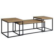 Straden 3-piece Engineered Wood Coffee Table Set Mango and Black - 700144