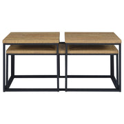 Straden 3-piece Engineered Wood Coffee Table Set Mango and Black - 700144