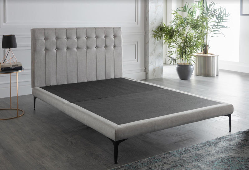 Stratton King Foundation & Headboard (Bell Basic Light Grey) 1 Piece - 28STTP100200003