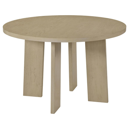 Strouse 47-inch Round Wood Dining Room Table Natural Oak - 193940NAT