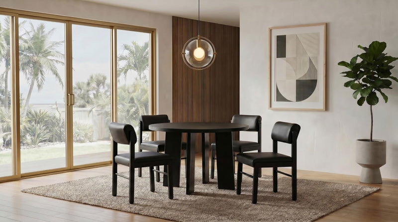 Strouse 5-piece Dining Set Black - 193940BLK-S5C
