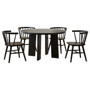 Strouse 5-piece Dining Set Black - 193940BLK-S5F