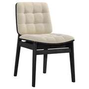 Strouse 5-piece Dining Set Cream and Black - 193940BLK-S5D