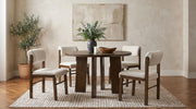 Strouse 5-piece Dining Set Cream and Walnut - 193940WAL-S5B