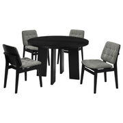 Strouse 5-piece Dining Set Grey and Black - 193940BLK-S5E