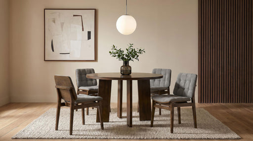 Strouse 5-piece Dining Set Grey and Walnut - 193940WAL-S5E