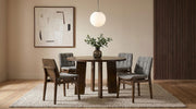 Strouse 5-piece Dining Set Grey and Walnut - 193940WAL-S5E
