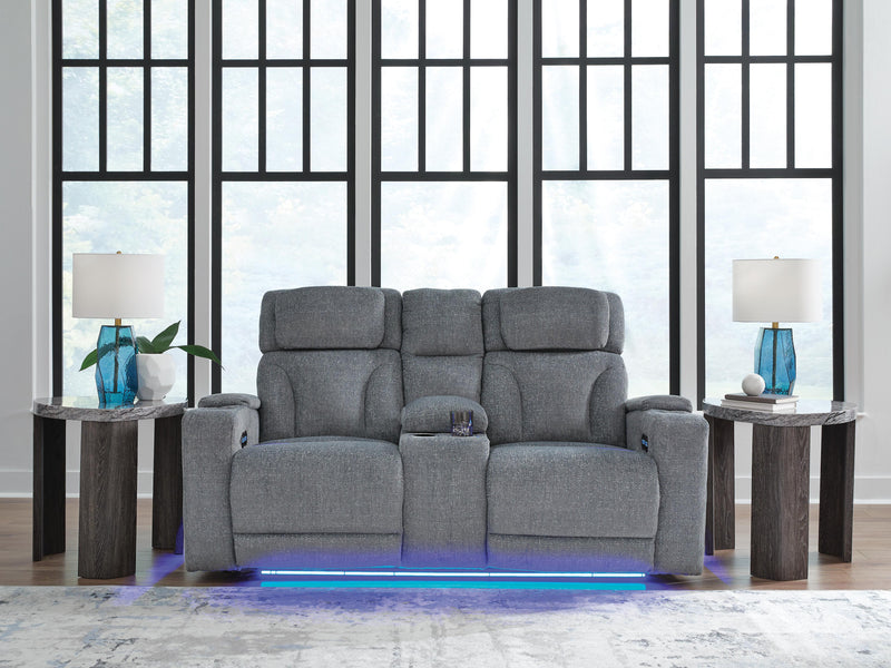 Studio Cave Steel Power Reclining Loveseat with Console - PC4980218