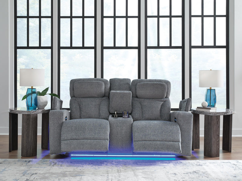 Studio Cave Steel Power Reclining Loveseat with Console - PC4980218