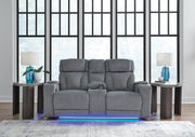 Studio Cave Steel Power Reclining Sofa and Loveseat - PC49802U1
