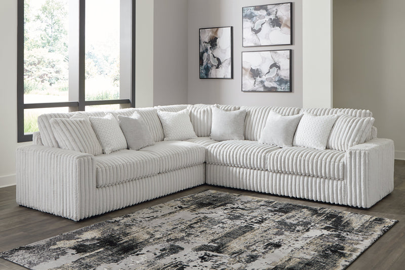 Stupendous Alloy 3-Piece Sectional with Ottoman from Ashley - DMV Furniture