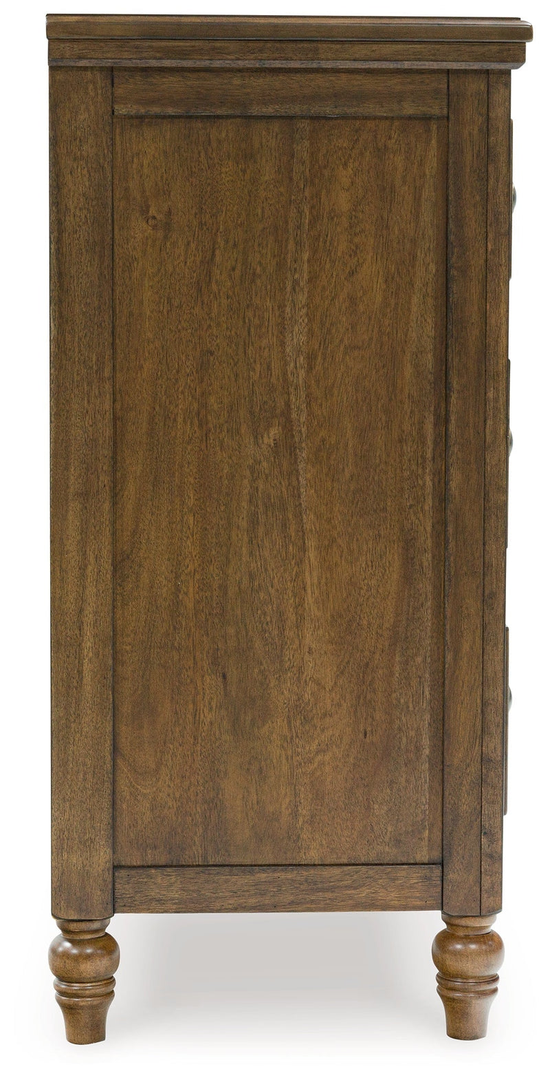 Sturlayne California King Upholstered Panel Bed with Dresser and 2 Nightstands in Brown from Ashley - DMV Furniture