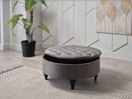 Suave Storage Ottoman (Vika Grey) - DMV FurnitureOttoman