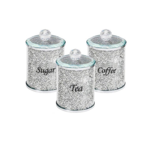 SUGAR JARS + TRAY - SILVER - 210000006092