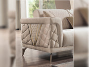 Sultan Elf 3-pieces (Sofa & Loveseat & Chair) Livingroom in Light Grey - Blue - 200-ELIF-SUL-A125-321