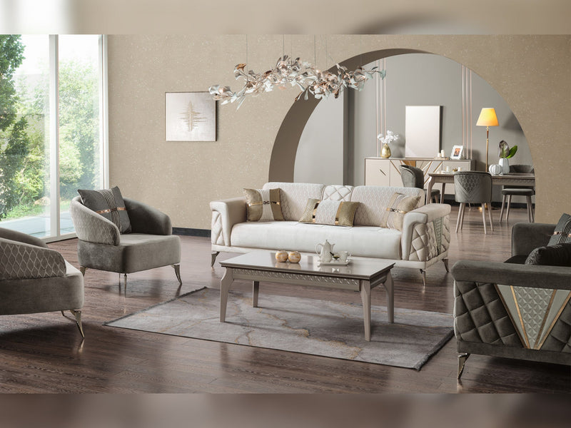 Sultan Elf Convertible Sofa in Beige - 200-ELIF-SUL-A124-3