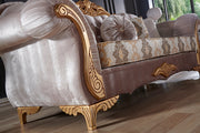 Sultan Traditional Sofa Cream in Cream - 101-SUL-HAD91-3