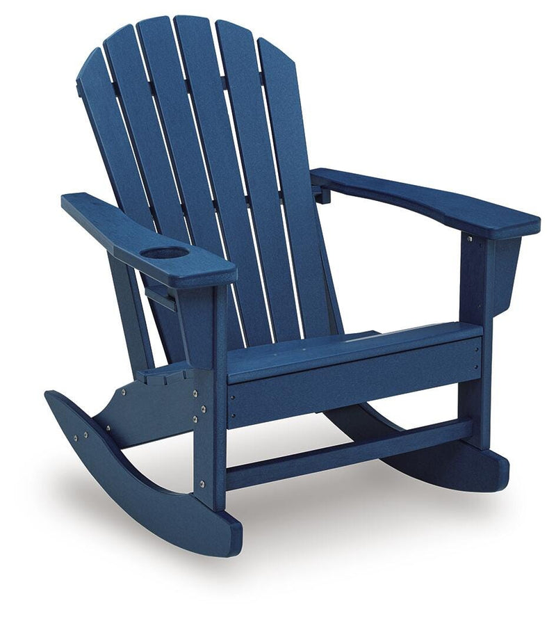 Sundown Shores Blue Outdoor Rocking Chair - PCP019-827