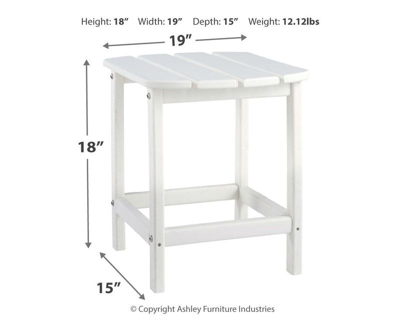 Sundown Treasure 2 Outdoor Chairs with End Table in White - PKG008188
