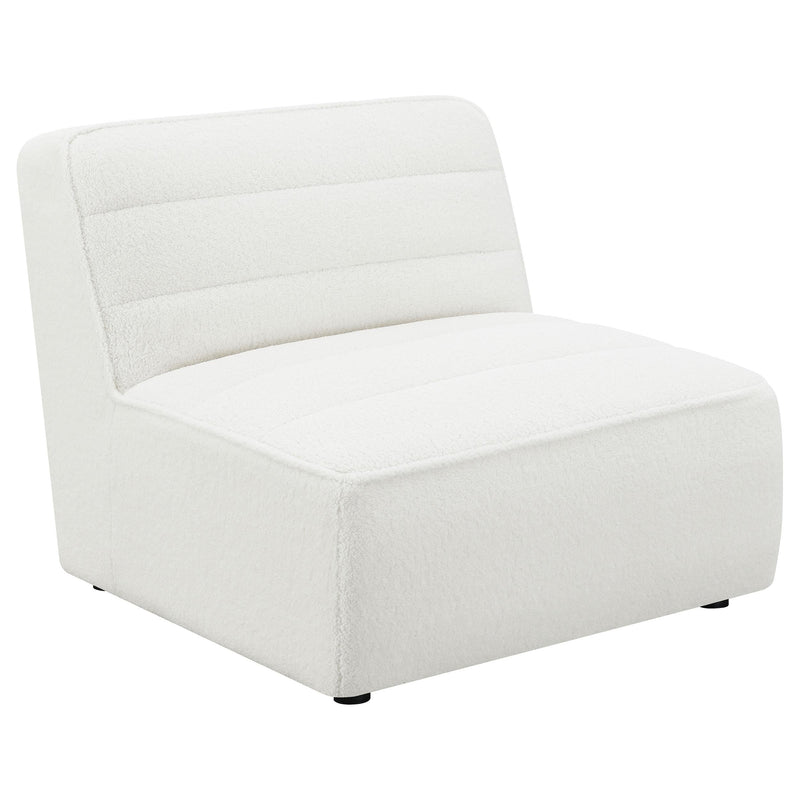 Sunny 6-piece Upholstered Modular Sectional Sofa Ivory Sherpa - 551621-SET