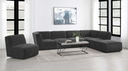 Sunny Square Upholstered Ottoman Dark Charcoal - 552083