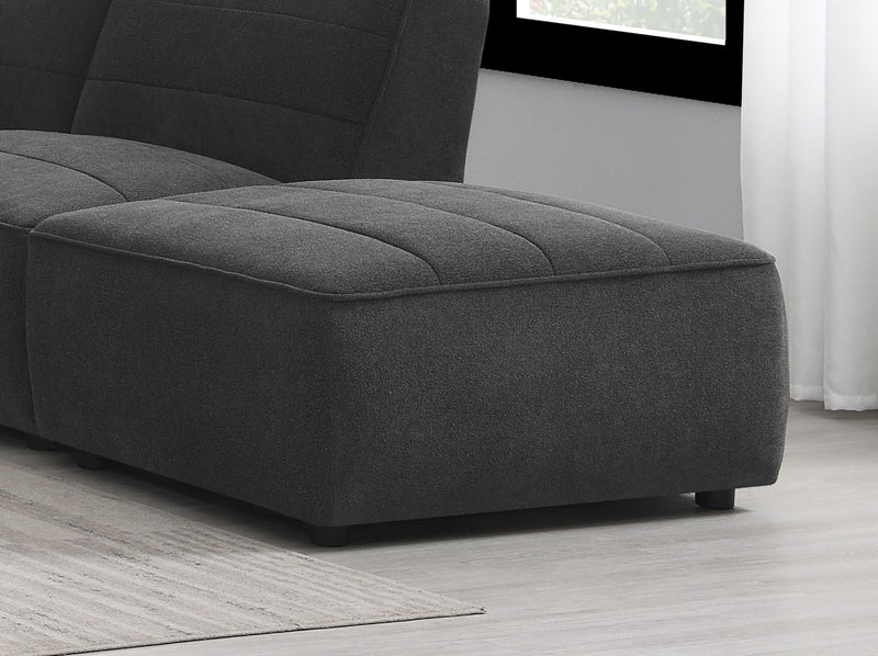 Sunny Square Upholstered Ottoman Dark Charcoal - 552083