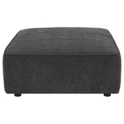 Sunny Square Upholstered Ottoman Dark Charcoal - 552083