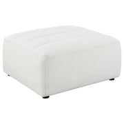 Sunny Square Upholstered Ottoman Ivory Sherpa - 551623