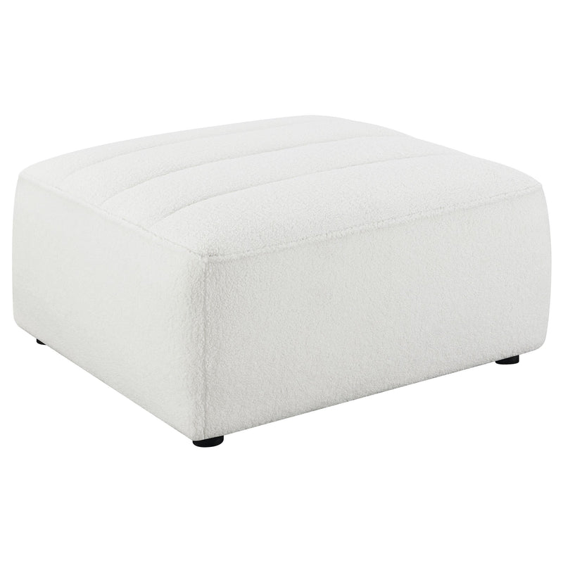 Sunny Square Upholstered Ottoman Ivory Sherpa - 551623