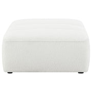 Sunny Square Upholstered Ottoman Ivory Sherpa - 551623