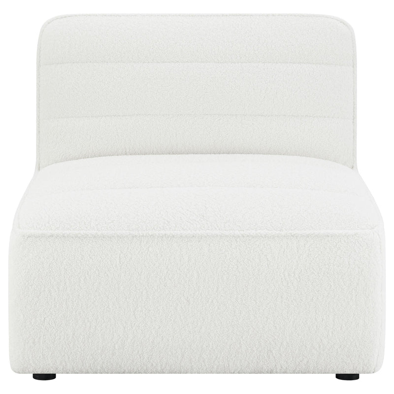 Sunny Upholstered Armless Chair Ivory Sherpa - 551621