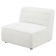 Sunny Upholstered Armless Chair Ivory Sherpa - 551621