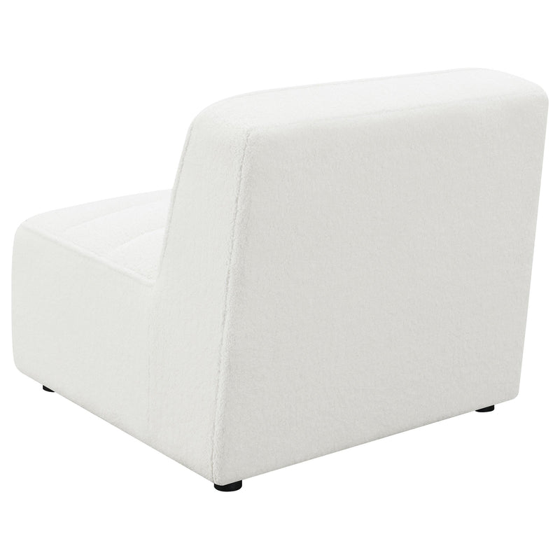 Sunny Upholstered Armless Chair Ivory Sherpa - 551621