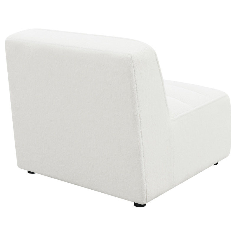 Sunny Upholstered Armless Chair Ivory Sherpa - 551621