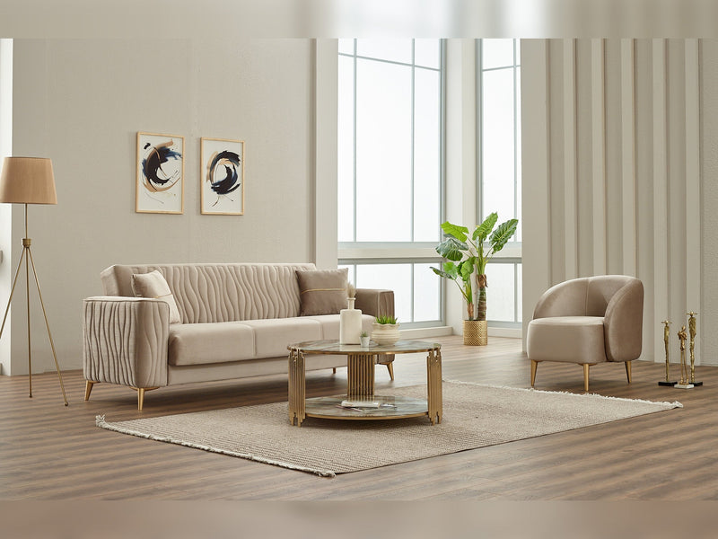 Suny Chair in Beige - 200-SIM-SUN-VELVET260-B