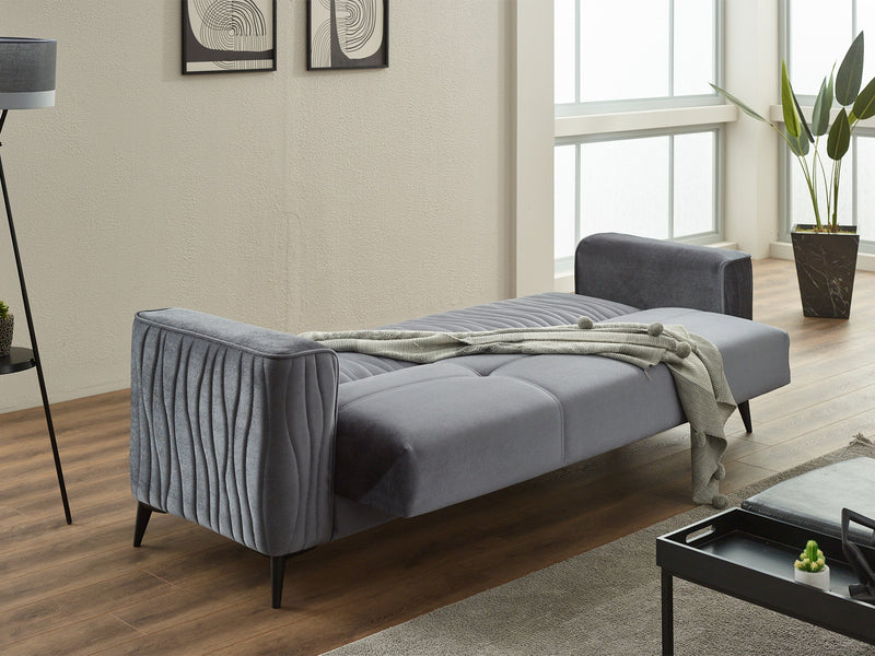 Suny Convertible Sofa in Beige - 200-SIM-SUN-VELVET260-3