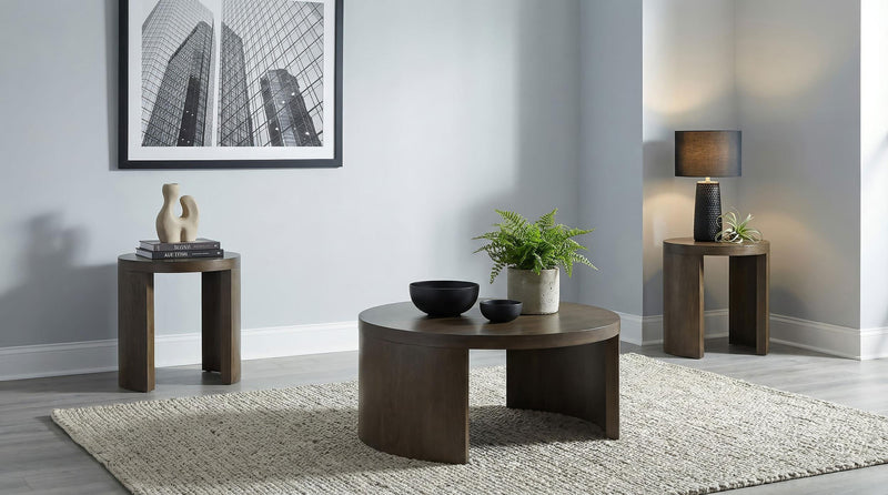 Sweeney 3-piece Coffee and End Occasional Table Set Dark Walnut - 722838-S3