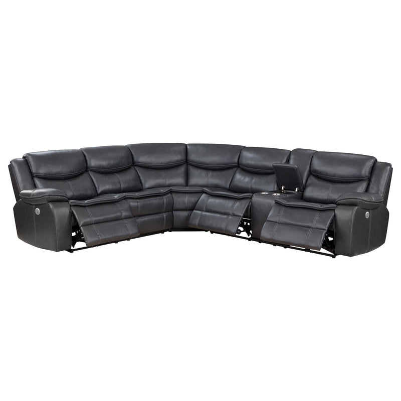 Sycamore Upholstered Power Reclining Sectional Sofa Grey - 610200P