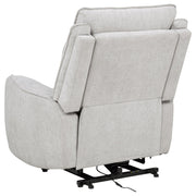 Sylmar Chenille Upholstered Dual Power Lift Recliner Dove Grey - 610524PP
