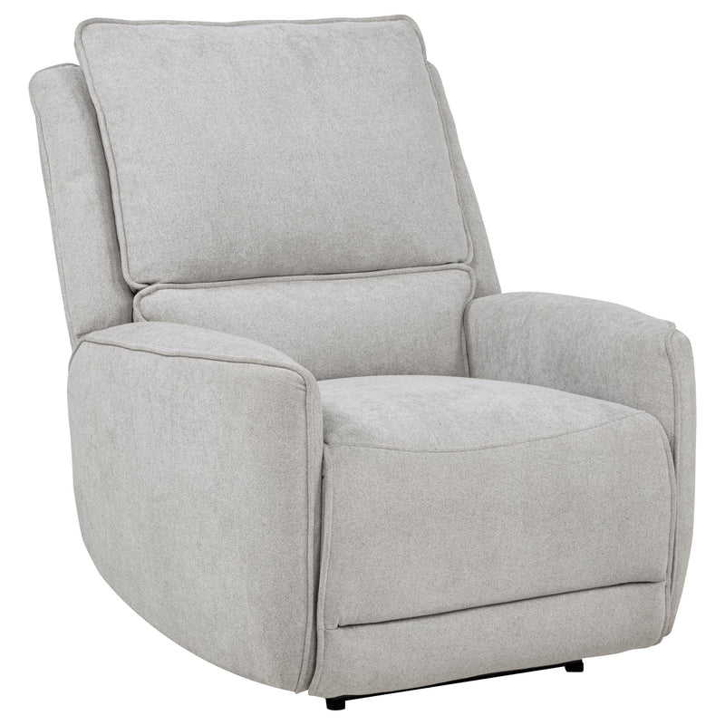 Sylmar Chenille Upholstered Power Recliner Dove Grey - 610523P