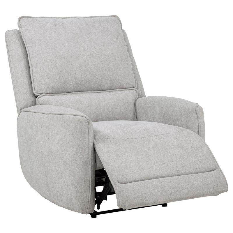Sylmar Chenille Upholstered Power Recliner Dove Grey - 610523P