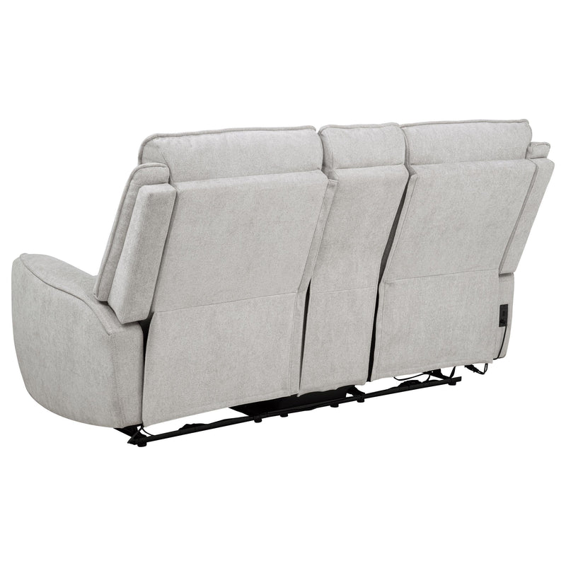 Sylmar Chenille Upholstered Power Reclining Loveseat Dove Grey - 610522P