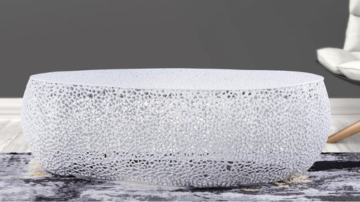 T3601-50 Oval Coffee Table White - T3601-50 Oval Coffee Table White