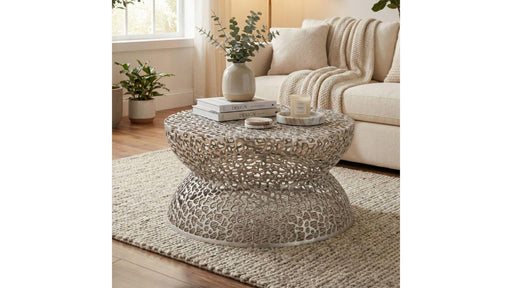 T3704 Round Coffee Table Silver - T3704 Round Coffee Table Silver