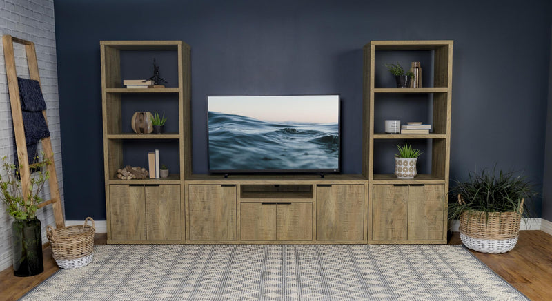 Tabby 3-shelf Engineered Wood Media Tower Mango - 701703