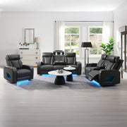 Taddeo Power Motion Loveseat w/Console, Speaker, USB, Wireless Charger & LED - LV06231