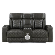Taddeo Power Motion Loveseat w/Console, Speaker, USB, Wireless Charger & LED - LV06231