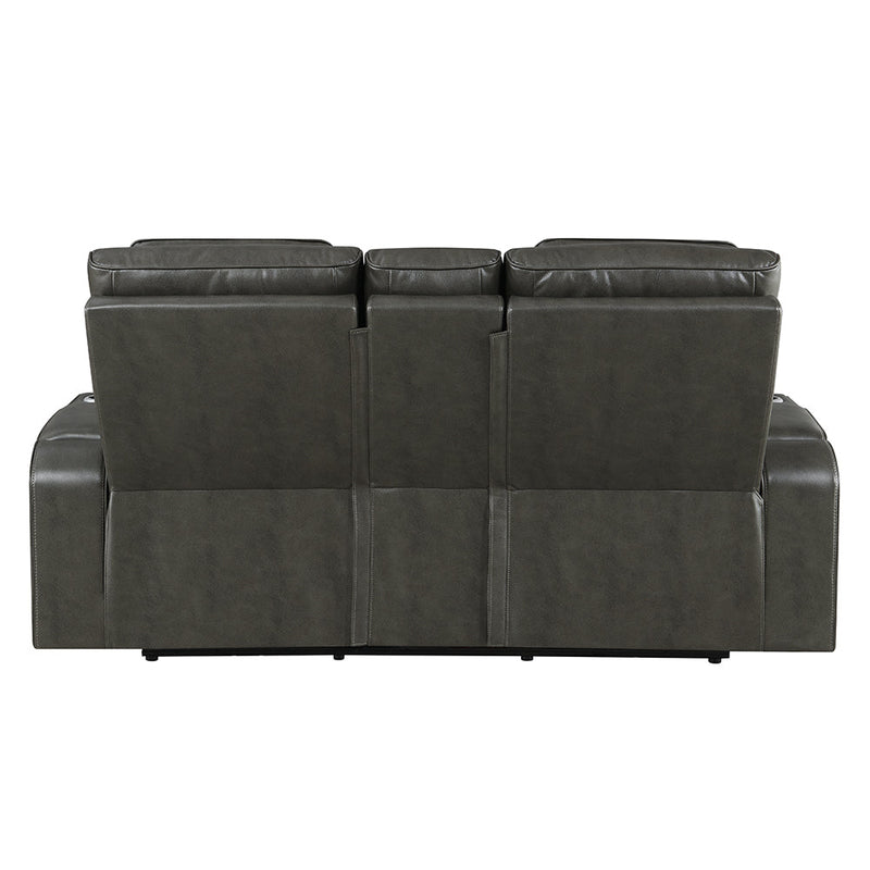 Taddeo Power Motion Loveseat w/Console, Speaker, USB, Wireless Charger & LED - LV06231
