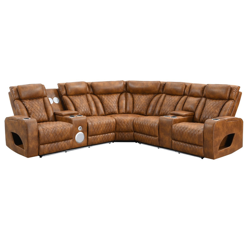 Taddeo Power Motion Sectional Sofa Set w/Power Headrest, Massage & LED - LV06240